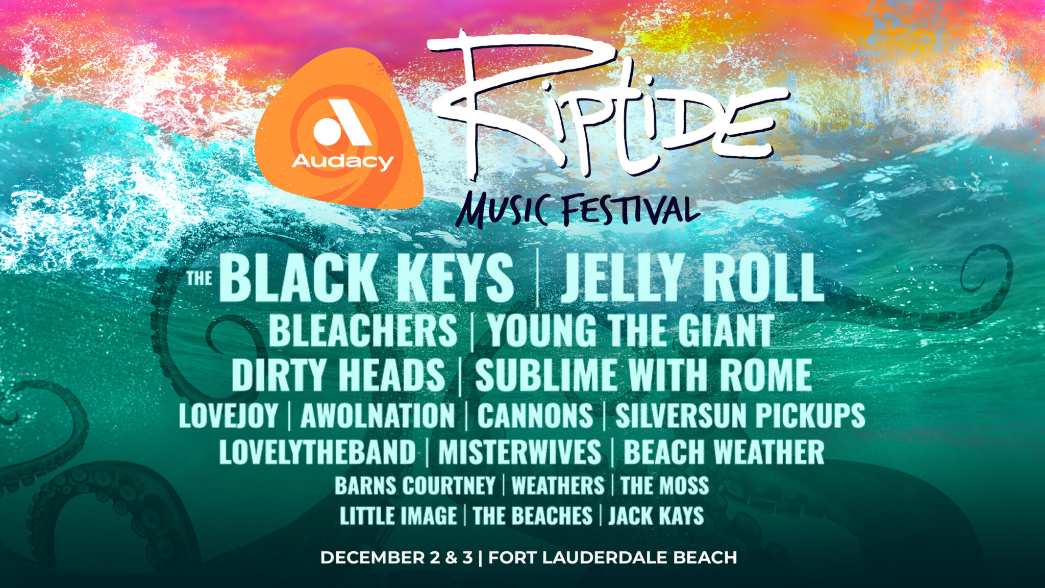 Audacy Announces Additional Artists To Riptide Music Festival Lineup