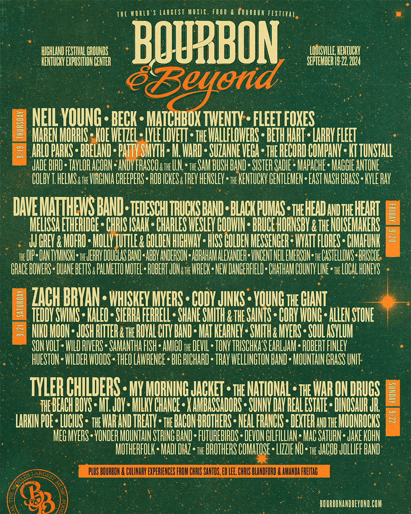 Bourbon And Beyond 2024 Lineup Times Lonna Ramonda